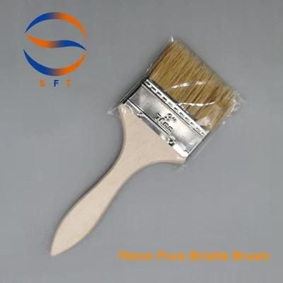 76mm Solvent Resistant White Bristle Brushes FRP Tools for Gelcoats