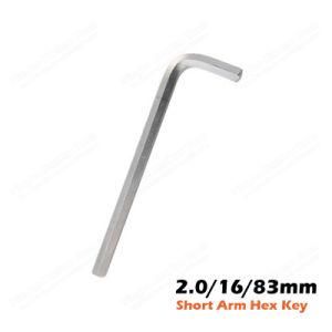 2.0/16/83mm Cr-V Short Arm Hex Key Wrench for Hand Tools Chromed