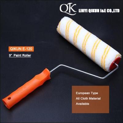 E-120 Hardware Decorate Paint Hand Tools Acrylic Polyester Mixed Yellow Double Strips 9&quot; Paint Roller