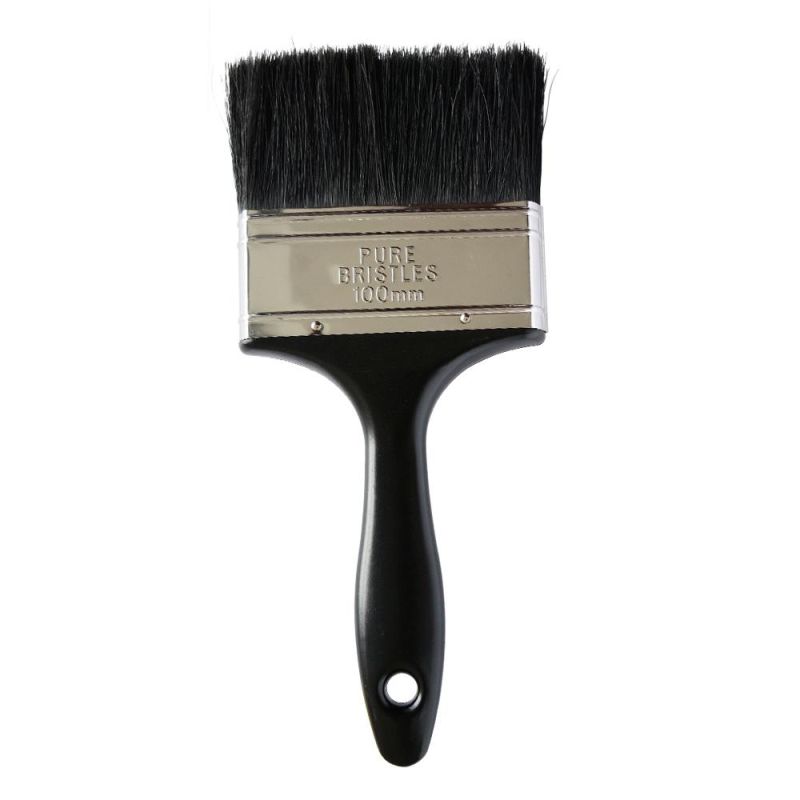 Painting Tools 4" Paint Brush with Natural Pure Bristle and Plastic Handle