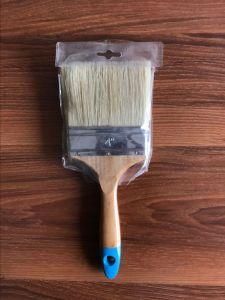 Wooden Handle Paint Brush with White Bristle Material