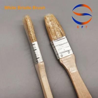 1&prime;&prime; Wooden Handle White Bristle Brushes for Fiberglass and Resin