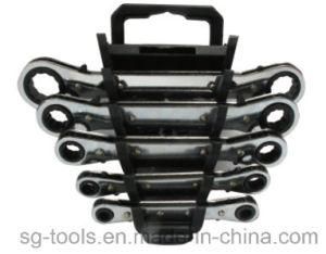 Double Ring Ratchet Wrench Set Matt Finish