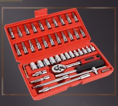 46-Piece Combination Hand Hardware Tools Repair Socket Wrench Set