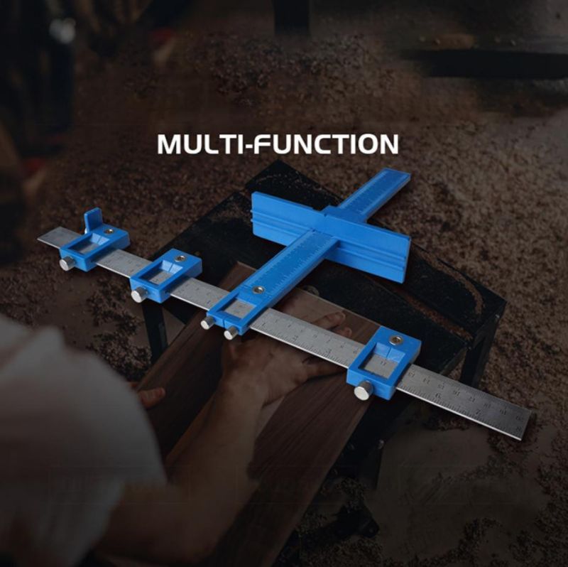 Woodworking Punch Locator Drill Guide Adjustable Drilling Dowelling Hole Saw