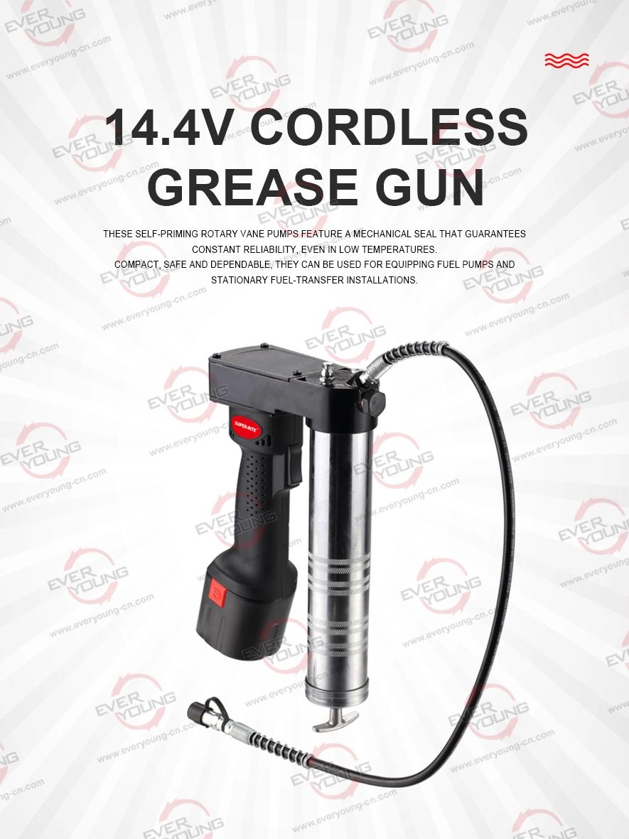 Hand Tool 14.4V Cordless Electric Grease Gun with 1500mAh Li-ion Rechargeable Battery