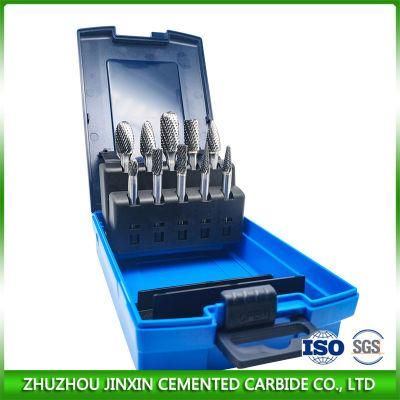 10PCS 6.35mm Shank Dia Burr Carbide File Die Grinder Bits Tungsten Carbide Rotary Burrs Set