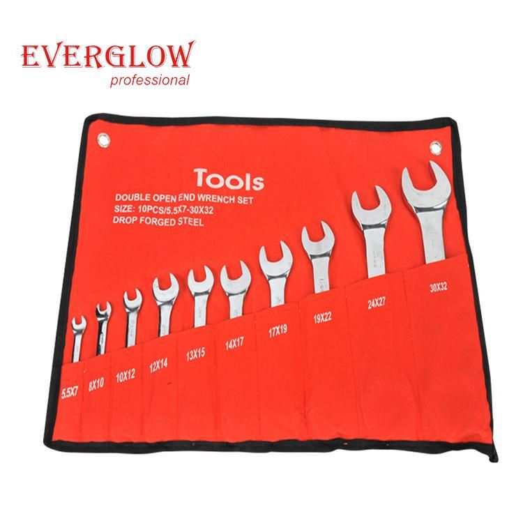 Double End Combination Wrench Set Vehicle Multi Purpose Wrench Spanner Tool Sets with Cloth Bag Packing