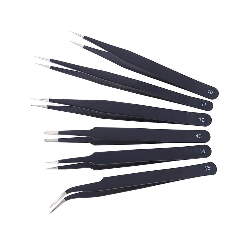 Best Price Factory Anti Static PPS Head Changeable Stainless Steel ESD Tweezers