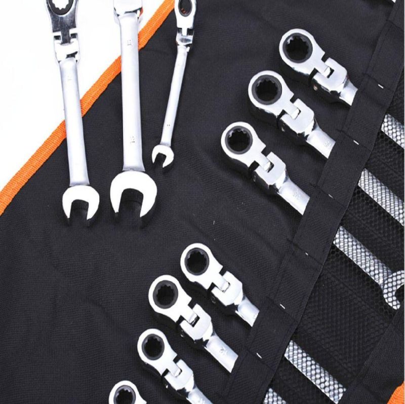 12PCS 8-19mm Combination Ratchet Wrench Torque Spanner Set