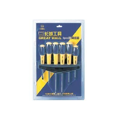 6PCS Screwdriver Set with Rubber Cover Handle