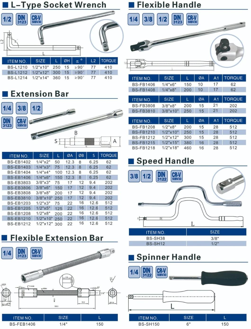 1/4" 3/8" 1/2" Flexible Handle for Socket Wrench Spanner