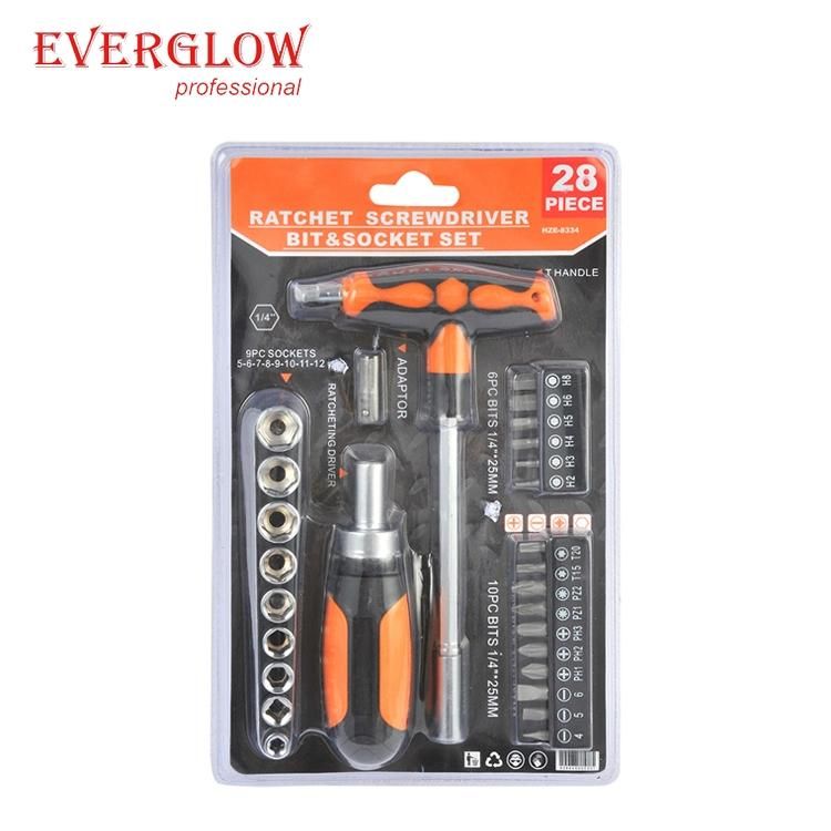 28PC Household T-Handle Screwdriver Set