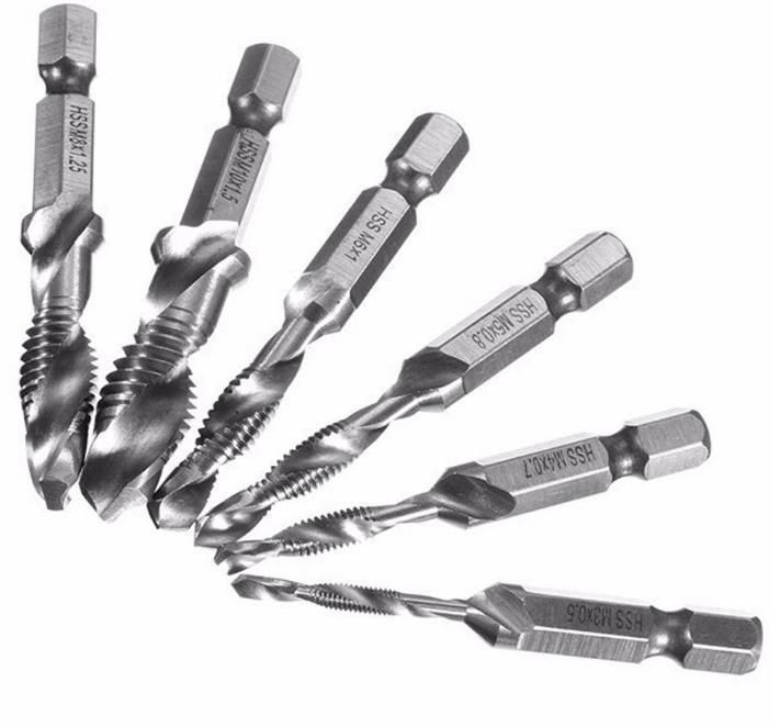 6PCS Hex Shank Drill Tap Bit Drill and Tap Bit