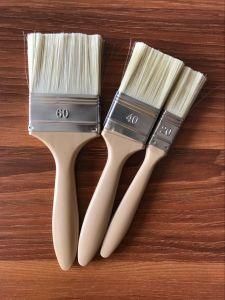 White Bristle Paint Brush with Plastic Handle