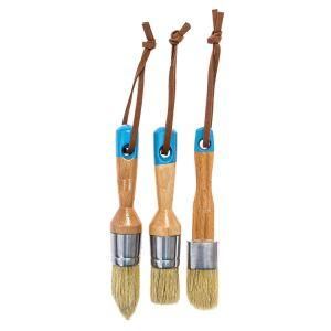 3PCS Chalk Paint Brush Set with Large and Mini Wax Brushes