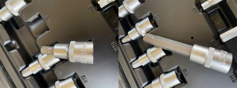 1/2" 30PCS Dr Hex Allen Key Bit Socket Set Shallow Deep 5mm - 19mm