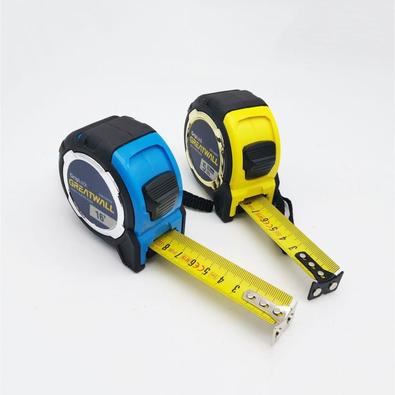 High Quality Rubber Coat 5meter Measuring Tape 2 Way Lock Tape Measure