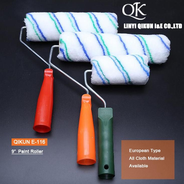 E-116 Hardware Decorate Paint Hand Tools Acrylic Polyester Mixed Blue Green Double Strips 9" Paint Roller