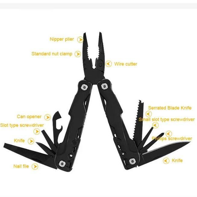 Outdoor Camping Survival Folding Tactical Pliers Repair Folding Screwdriver Stainless Steel Multifunction Knife Tool