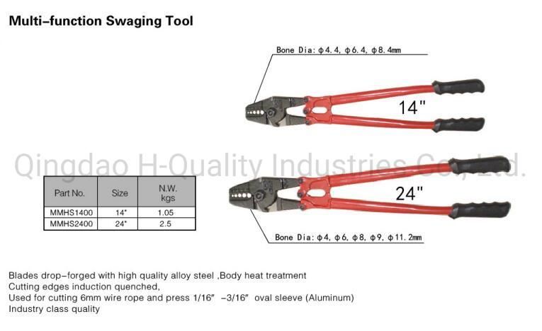 Painted Swaging Tool for Cutting Wire Rope and Pressing Sleeves