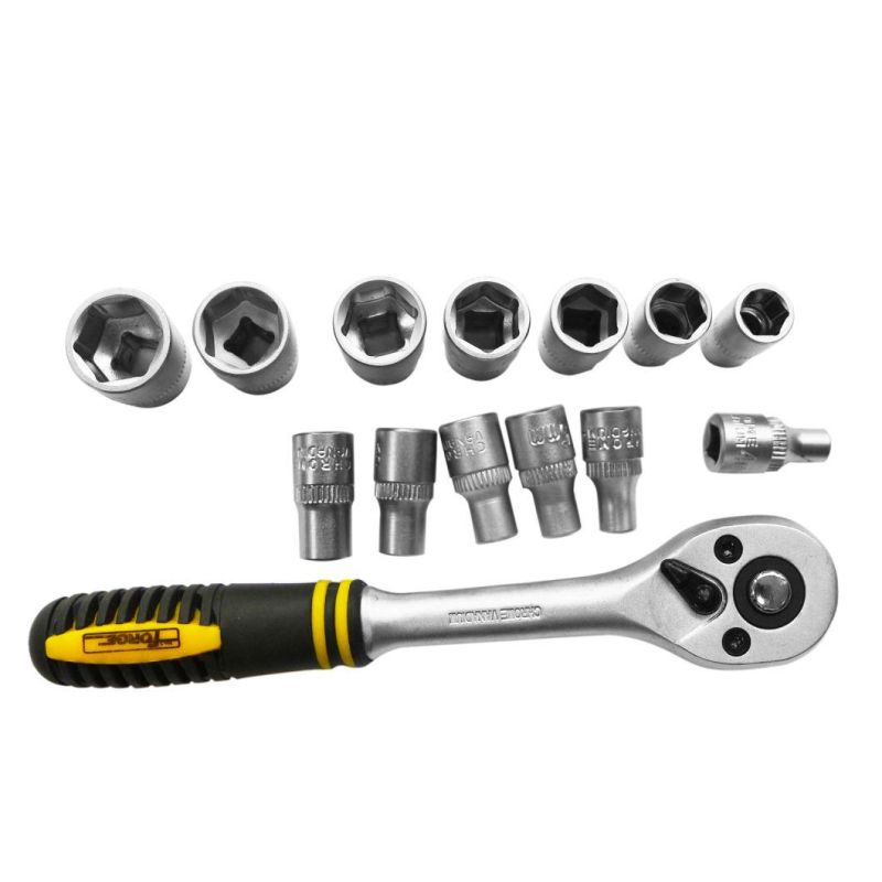 25PCS Professional Hand Tool Set Cr-V Steel 1/2" Drive Socket Set