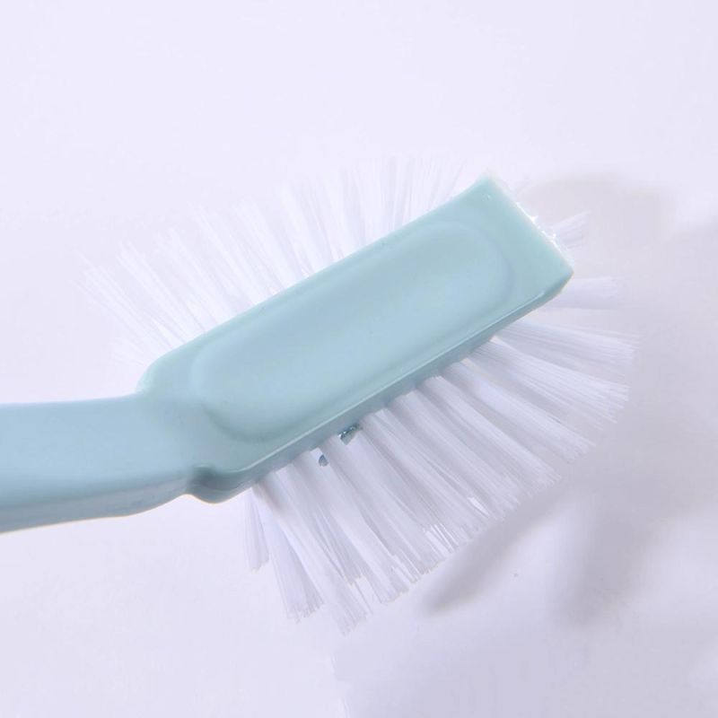 Wholesale Plastic Kitchen Scrub Brush Dish Scrubber Cleaning Brushes with Scraper for Pot Pan Sink