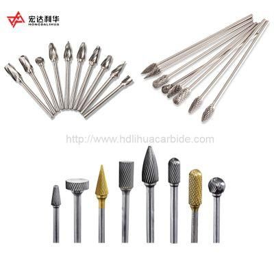 1/8&prime;&prime; Shank Solid Carbide Burrs, Rotary Cutters, Rotary Files with 3mm, 6mm, 8mm, 10mm, 12mm, 16mm Shank Diameter with Single or Double Cutters