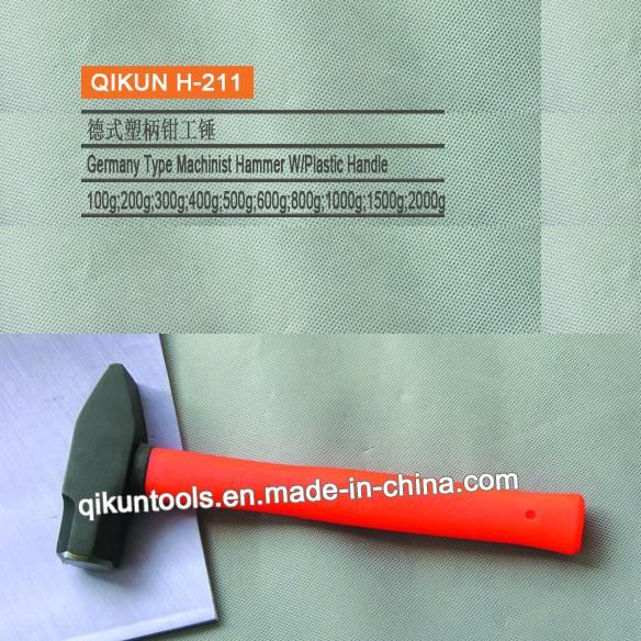 H-190 Construction Hardware Hand Tools American Straight Type Claw Hammer with Plastic Coated Handle