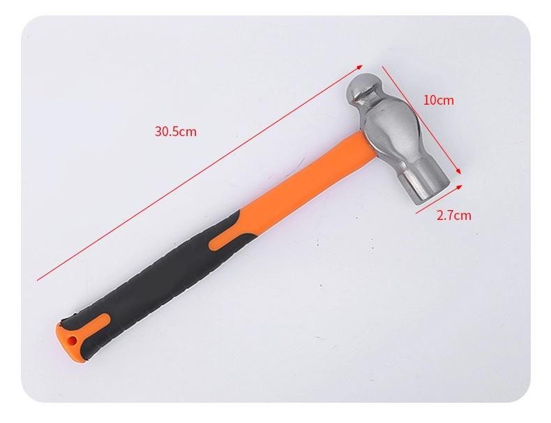 Plastic-Coated Handle Hammer Multipurpose Hammer 45# Steel Nail Installation Round Head Hammer