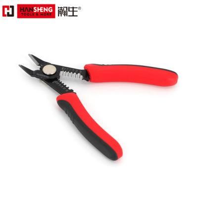 Combination Pliers, Made of Carbon Steel, Pearl-Nickel Plated, PVC Handles, Cr-V, Round Nose Pliers, Diagonal Cutting, 6&quot;, 7&quot;, 8&quot;160mm, 180mm