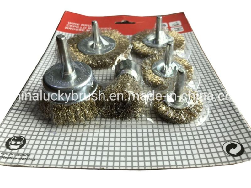 Brass Wire Wheel Brush with Shaft (YY-582)