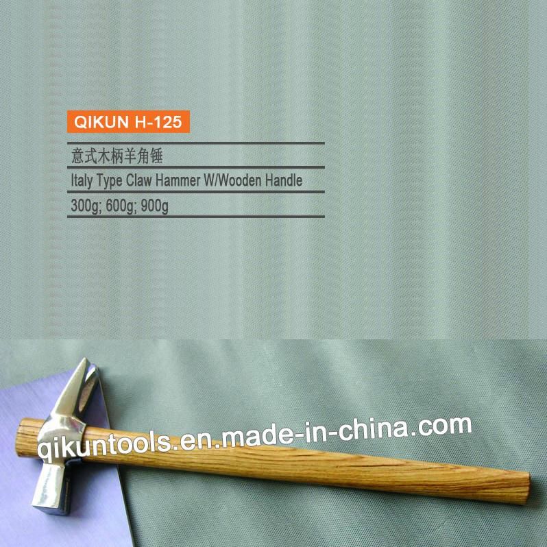 H-122 Construction Hardware Hand Tools American Type Claw Hammer with Orange Fiberglass Handle