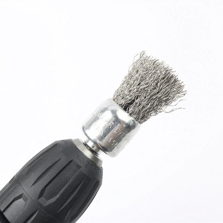 Steel Wire Brush with Handle Stainless Steel Grinding Head for Rust Removal Polishing Panit Decontamination Brush