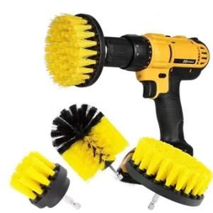 Electric Drill Brush Kit Plastic Round Cleaning Brush for Carpet Glass Car