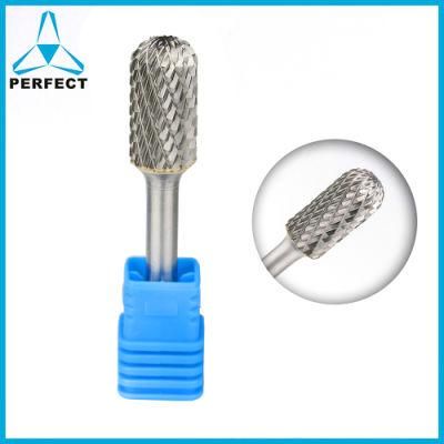 Micro Grain Cylinder Shape Radius End Double Cut Carbide Burr