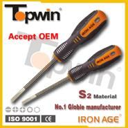 Shantou Topwin Iron Age Wholesale 6mm*4&quot; S2, Cr-V, 45# Magnetic Slotted and Phillip Screwdriver