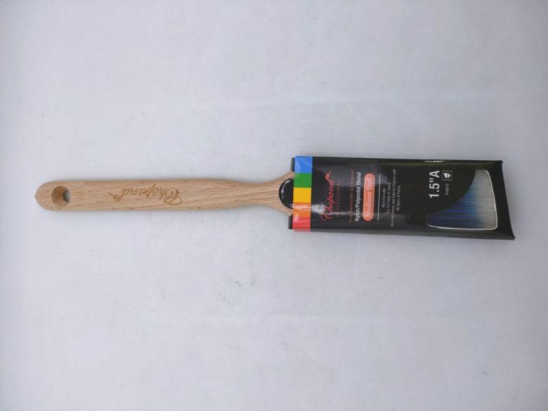 High Quality Wooden Handle Double Colour PBT Tapered Filaments 1.5inch Paint Brush