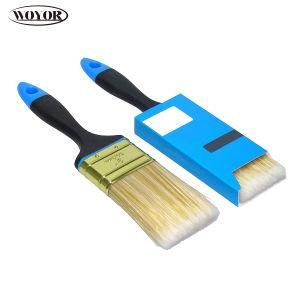 Flat Paint Brush with Two Color Nylon Filament