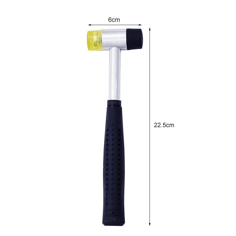 Rubber Hammer 25/30/35/40/mm Installation Hammer with Steel Handle for Woodworking Hand Tools