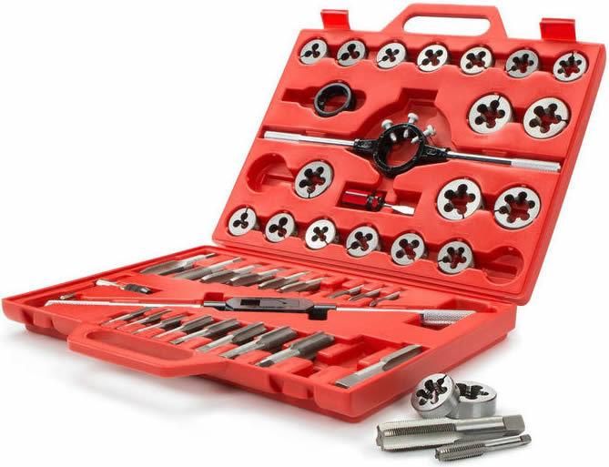 45PCS HSS Alloy Steel Metric Tap and Die Kit