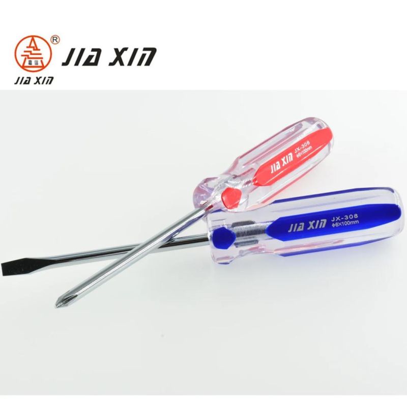 5mm*75mm-300mm Cr-V Lucency Screwdriver with Two Colour Handle