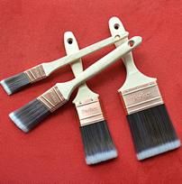 Tapered Solid Filament Paint Brush Set with Wooden Handle