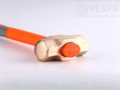 Non-Sparking Sledge Copper Beryllium Hammer with Fiberglass Handle, 1000 G