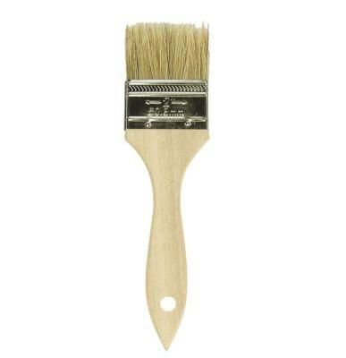 Flat Bristle Wood Handle Paint Brush, 2&quot; Size, Natural White
