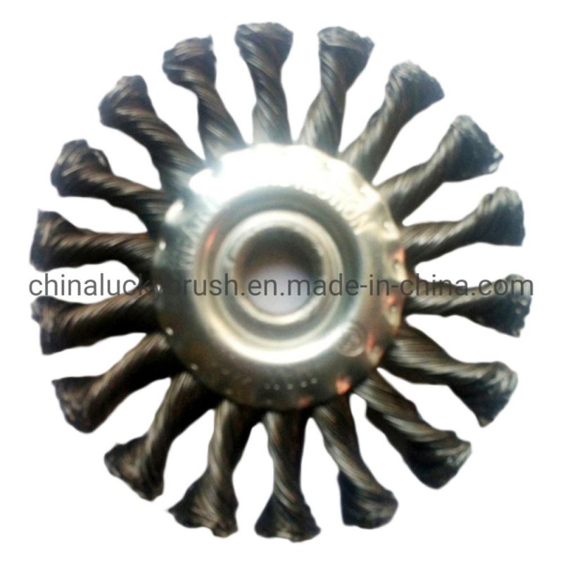 200mm Semi Twist Knot Steel Wire Wheel Brush (YY-108)