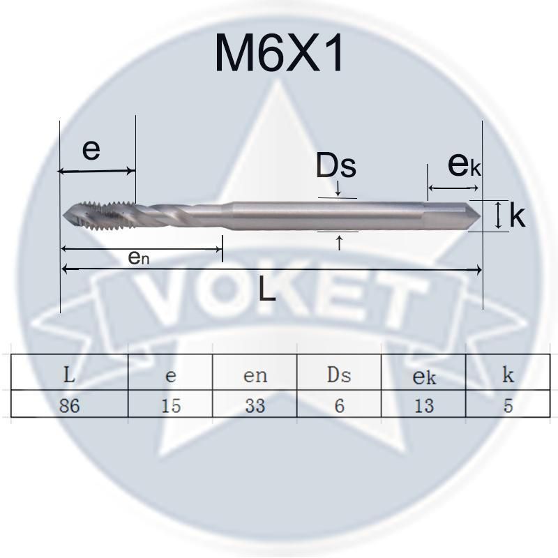 HSS DIN371 Spiral Fluted Taps M2 M2.5 M3 M4 M5 M6 M8 M10 M12 Machine Screw Thread Tap