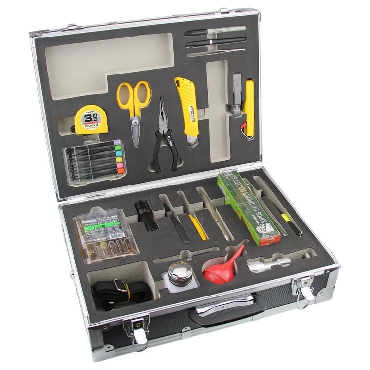 Fiber Optic Basic Tool Kit with Tri-Hole Stripper, Scissors, Buffer Tube Stripper X-20A FTTH Fiber Optic Cable Tools Fiber Tool Kit