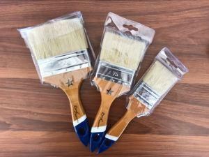 Wooden Handle Paint Brush with White Bristle