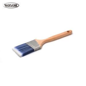 Brush with blue White Double Color Tapered Filament and Wooden Handle